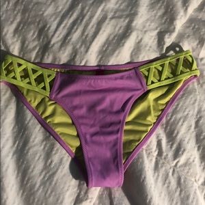 Victoria’s Secret Green and Purple Bikini Bottoms